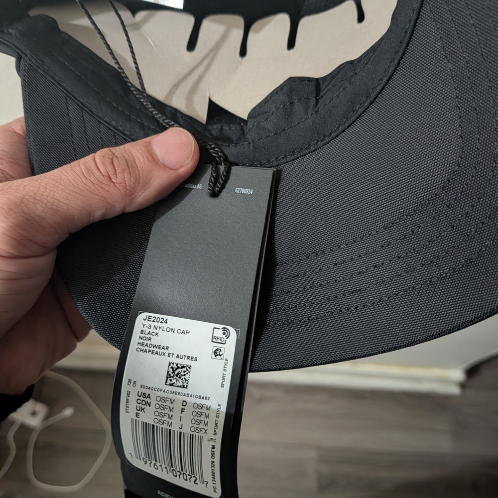 Adidas Y-3 Black Nylon Premium Cap Brand New With Tags - Picture 2 of 5